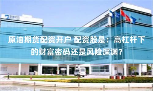 原油期货配资开户 配资股是：高杠杆下的财富密码还是风险深渊？